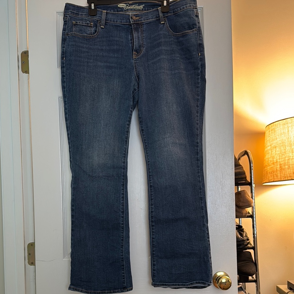 Old Navy Women's Dark Blue Boot Cut Jeans